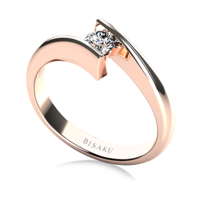 Zásnubní prsten růžové zlato Fessa