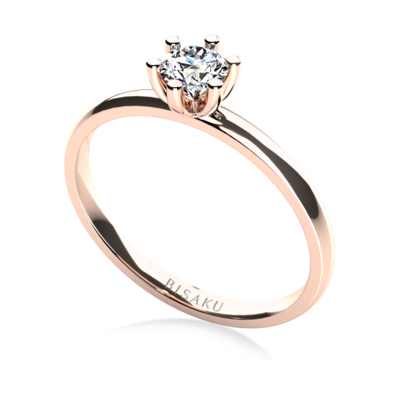 Zásnubní prsten růžové zlato Caira