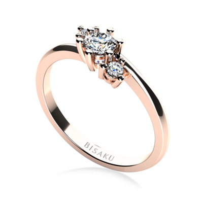 Zásnubní prsten růžové zlato Tiara