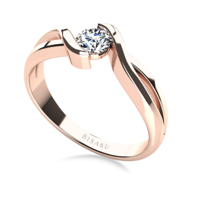 Zásnubní prsten růžové zlato Anais