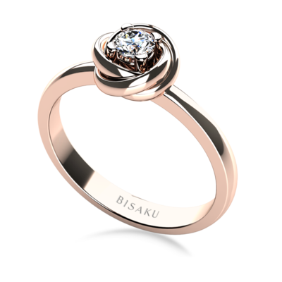 Zásnubní prsten růžové zlato Rosa