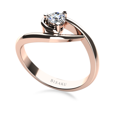 Zásnubní prsten růžové zlato Bella
