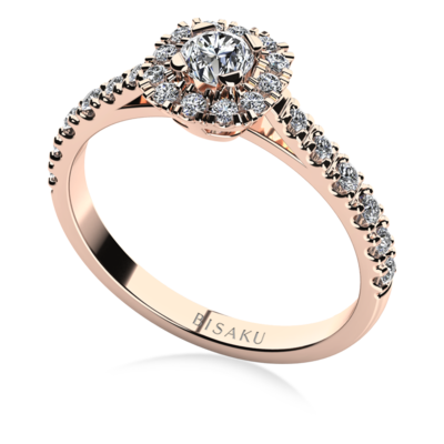 Zásnubní prsten růžové zlato Elsie