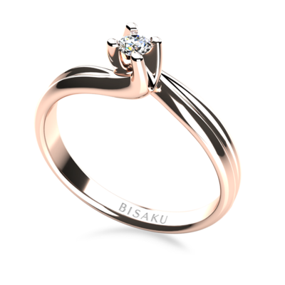 Zásnubní prsten růžové zlato Liora
