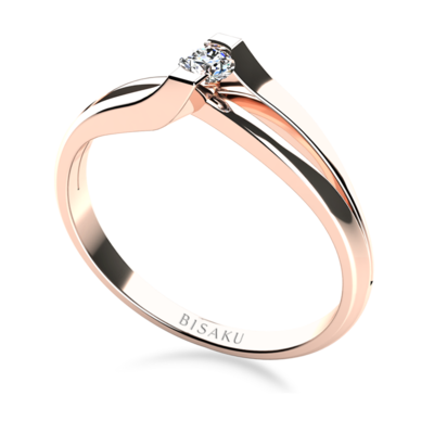 Zásnubní prsten růžové zlato Selin