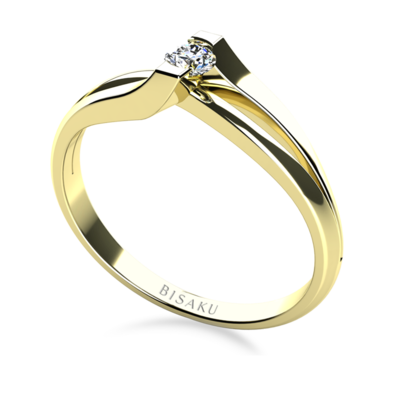 Zásnubní prsten žluté zlato Selin
