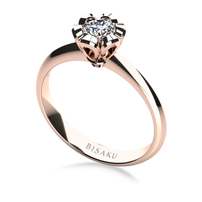 Zásnubní prsten růžové zlato Petal