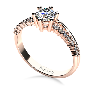 Zásnubní prsten růžové zlato Brielle