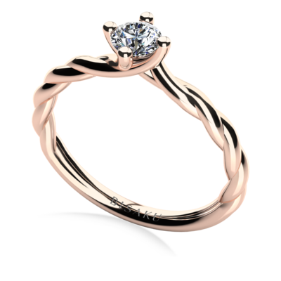 Zásnubní prsten růžové zlato Lara