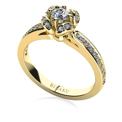 Zásnubní prsten žluté zlato Judy