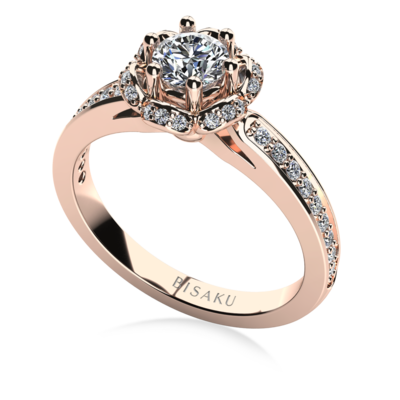 Zásnubní prsten růžové zlato Jessie