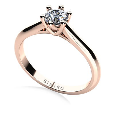 Zásnubní prsten růžové zlato Olivia