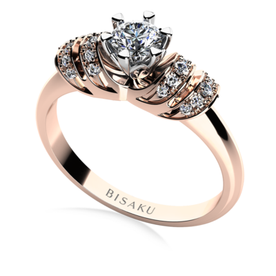 Zásnubní prsten růžové zlato Brea