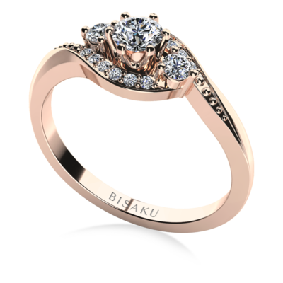 Zásnubní prsten růžové zlato Lissa